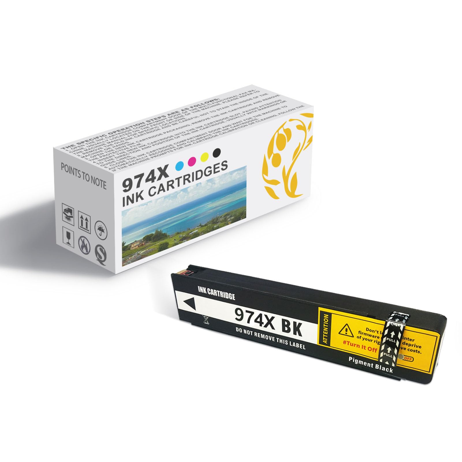 Amazon.com: 974X Black High Yield Ink Cartridges,Compatible for HP